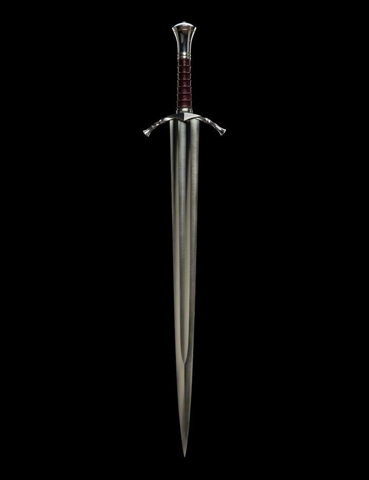 Hand-forged arming sword with steel blade and leather grip