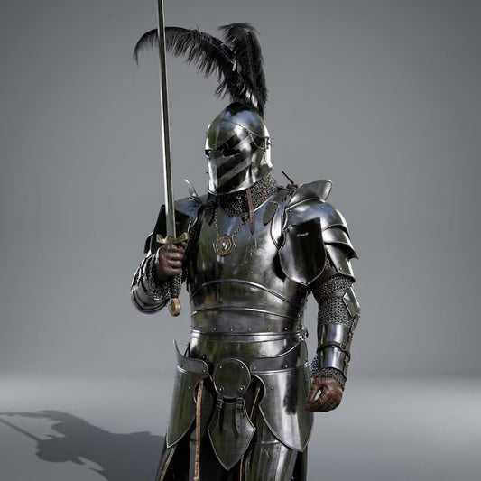 Medieval black Barbuta helmet made of mild steel knight armor with adjustable visor