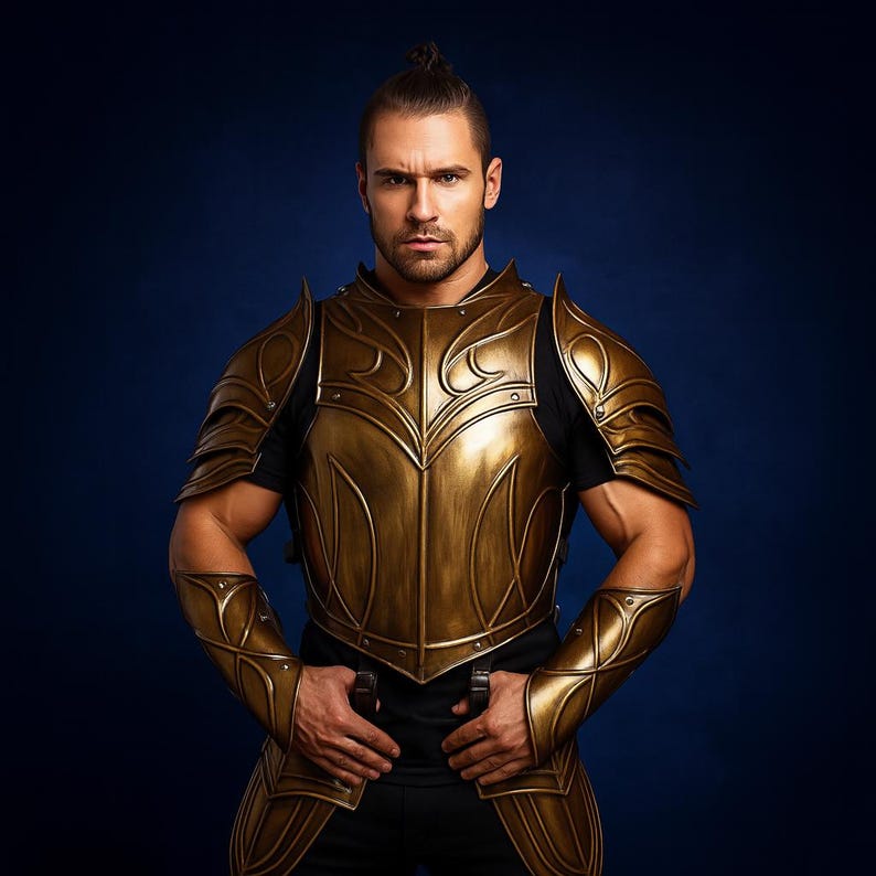 Medieval Elven Armor LARP cosplay half-body steel armor jacket for fantasy costum