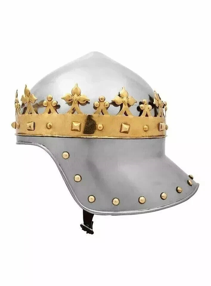 Adult size Crusader costume armor helmet for LARP and cosplay by Artisans Hub"