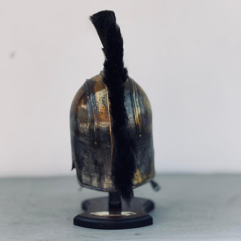 Secondary - Troy Achilles Greek Helmet on wooden display stand