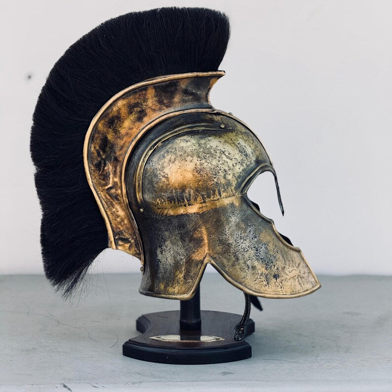 Primary - Back view of Medieval Knight Steel Authentic Troy Achilles Helmet