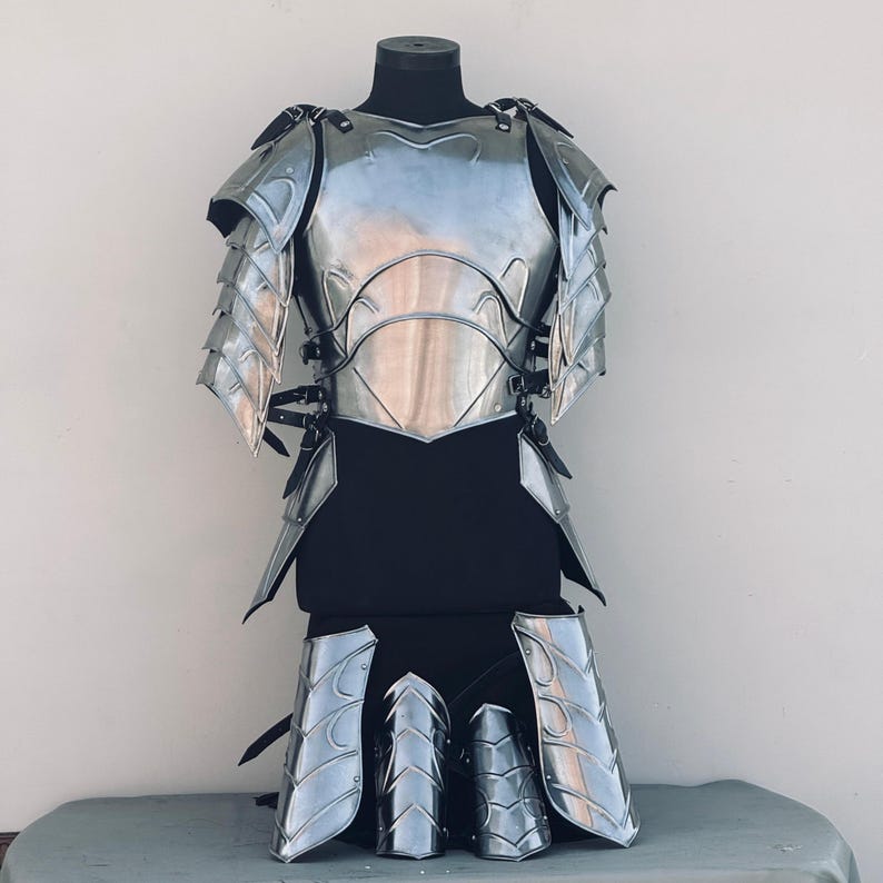 Medieval Knight Lady armor pauldrons and bracers for cosplay and roleplay costume