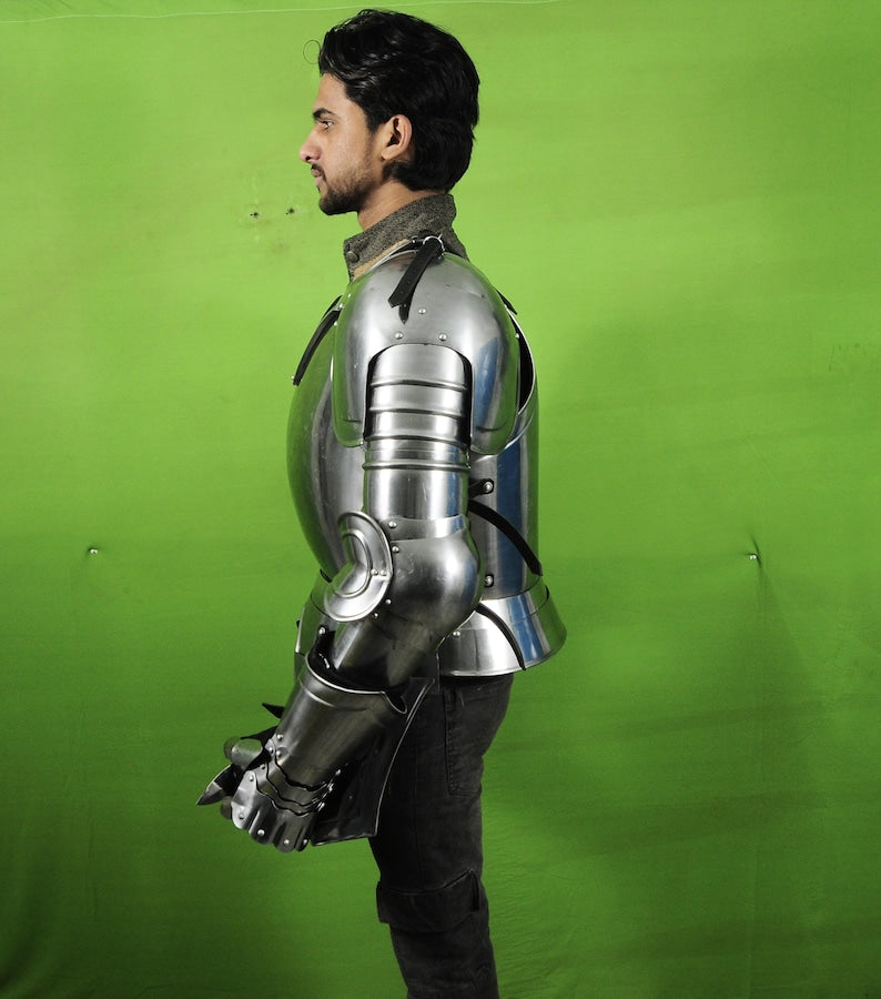 Full medieval LARP armor costume handmade steel knight set