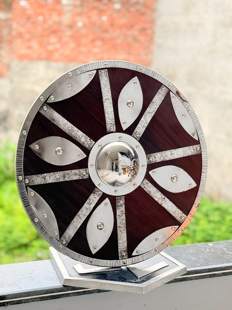 Medieval LARP Battleworn Wooden Shield – Authentic Viking and Norse Warrior Shield