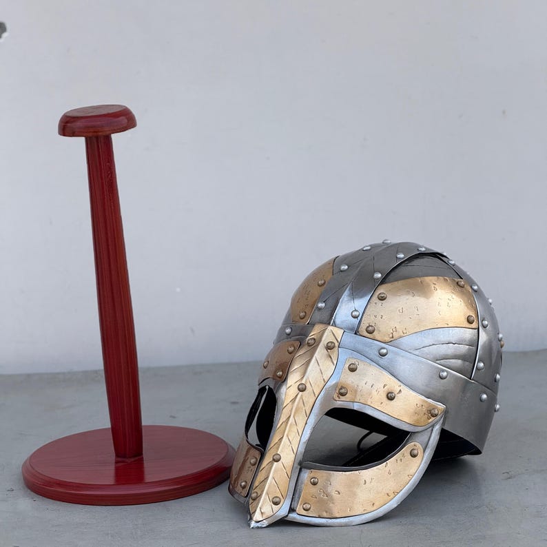 Medieval Norse Viking Helmet cosplay accessory perfect for reenactments