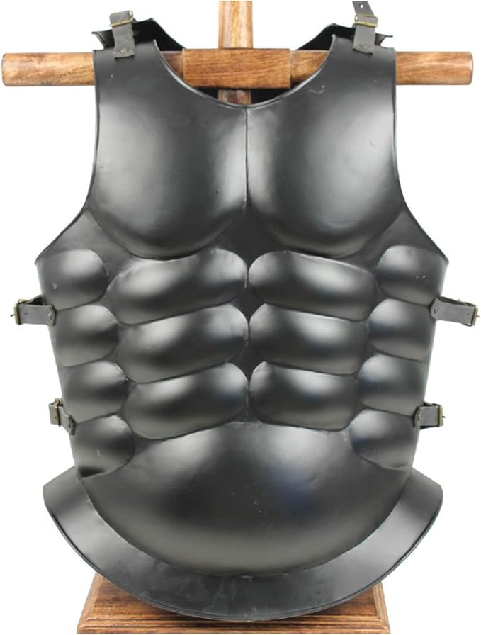Front view of Medieval Roman Greek Muscle Body Armor Cuirass made of 20-gauge steel