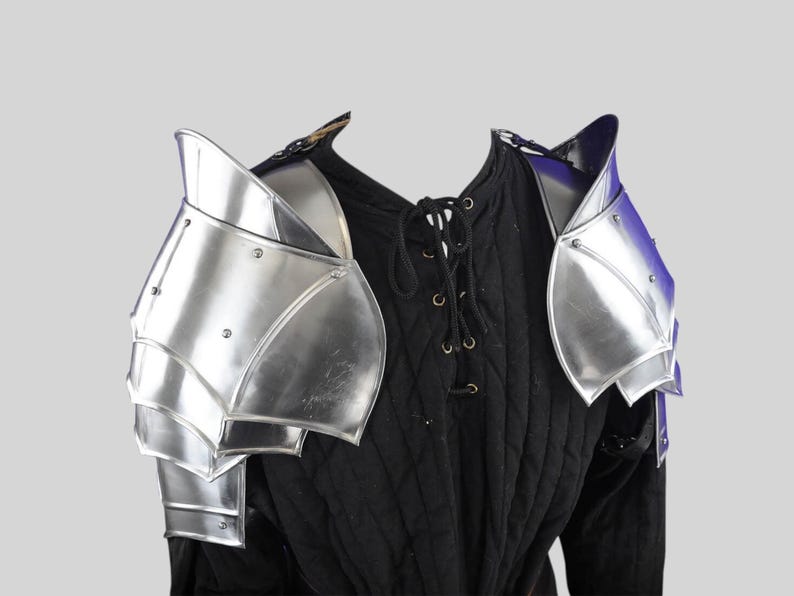 Medieval Steel Pauldrons for LARP Cosplay Shoulder Armor