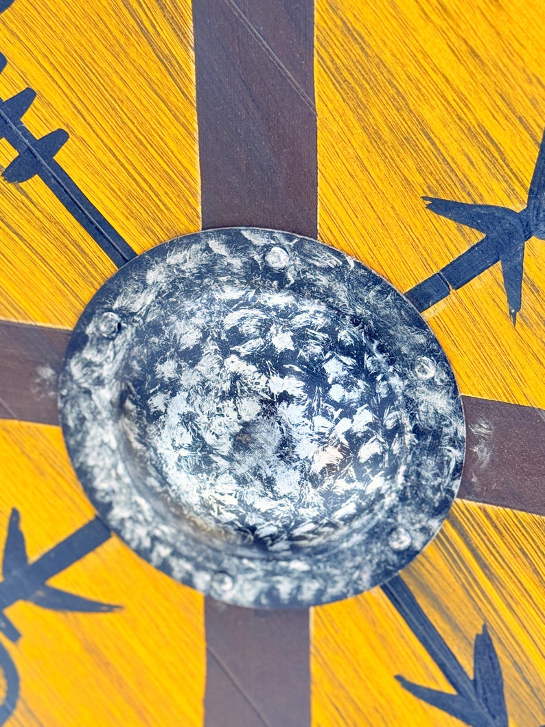 Perfect Gift – Medieval Viking Battleworn Shield for LARP Cosplay and Reenactment
