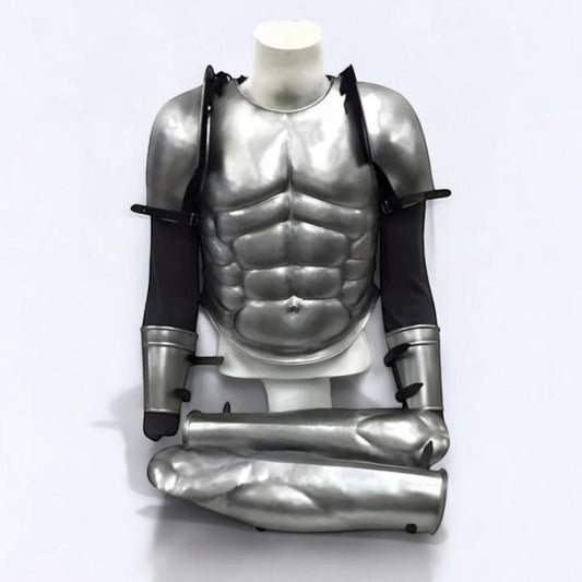 Muscle armor chest plate made of 18 gauge steel for medieval knight cosplay