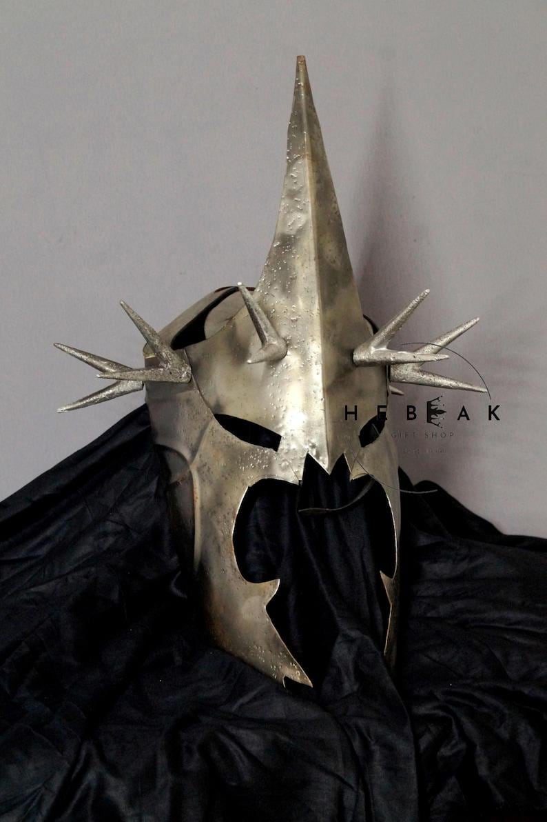 Blackened articulated steel gauntlets with reptilian detailing for the Ringwraith costume—fully wearable and flexible for cosplay.