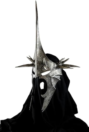 Interior view of Nazgul helmet with padded leather liner and adjustable straps for adult fit.