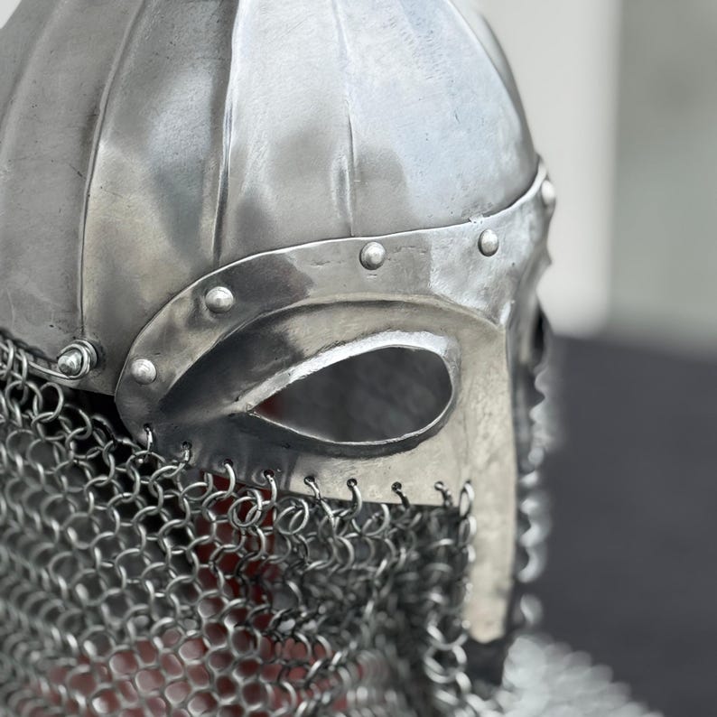 Norse Viking helmet ideal for cosplay, LARP, and medieval knight roleplay events