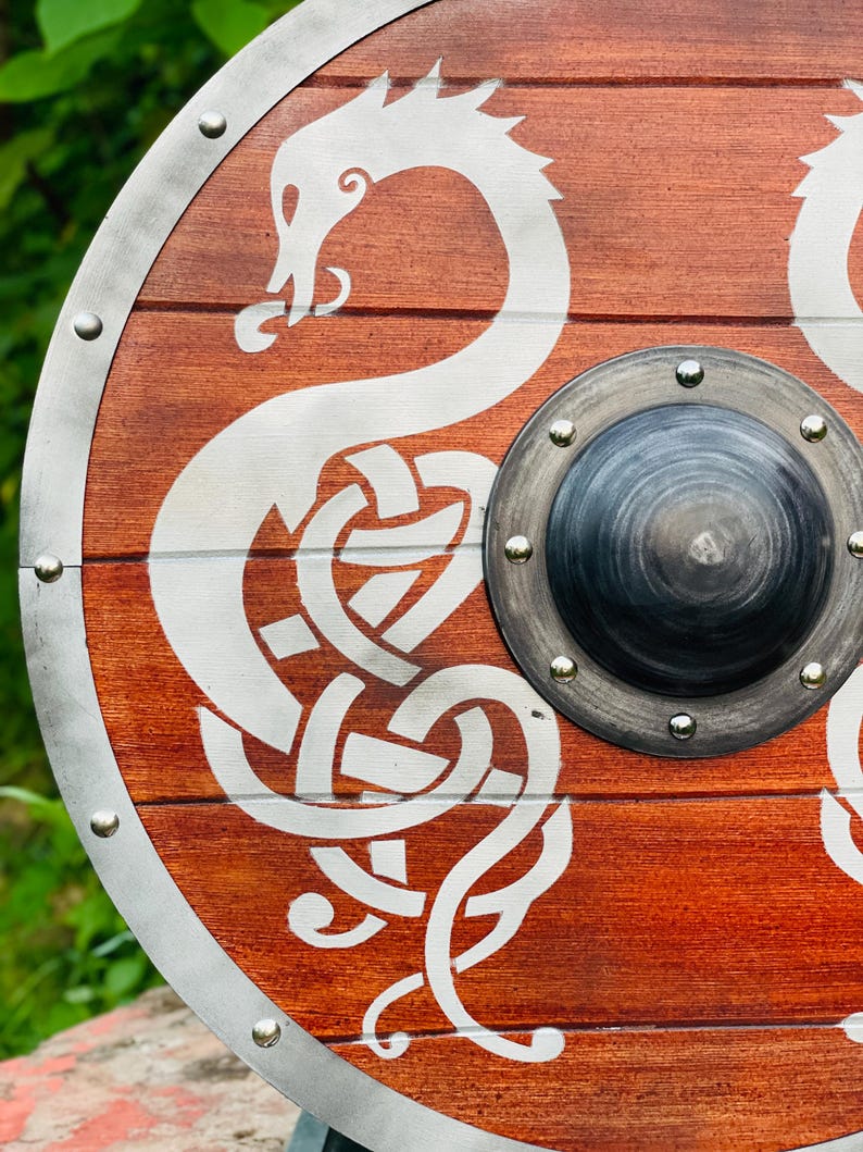 Custom Norse Warrior Decor Shield perfect for historical interiors