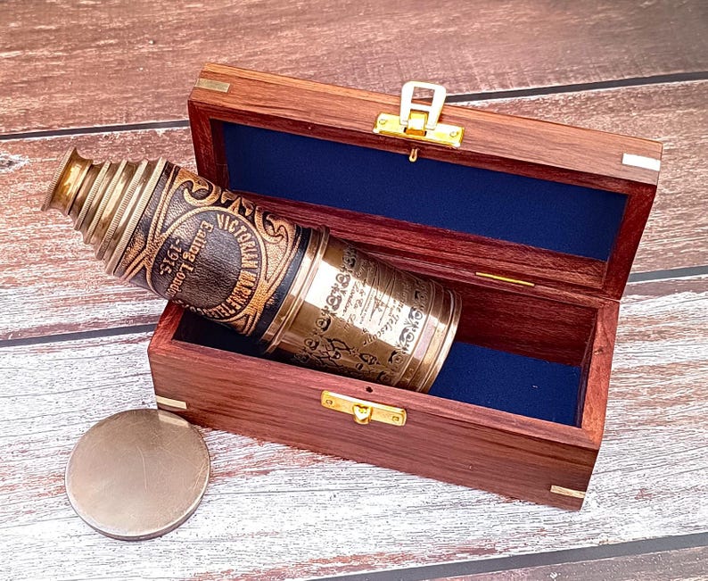 Primary – Personalized spyglass gift for men and nautical collectors