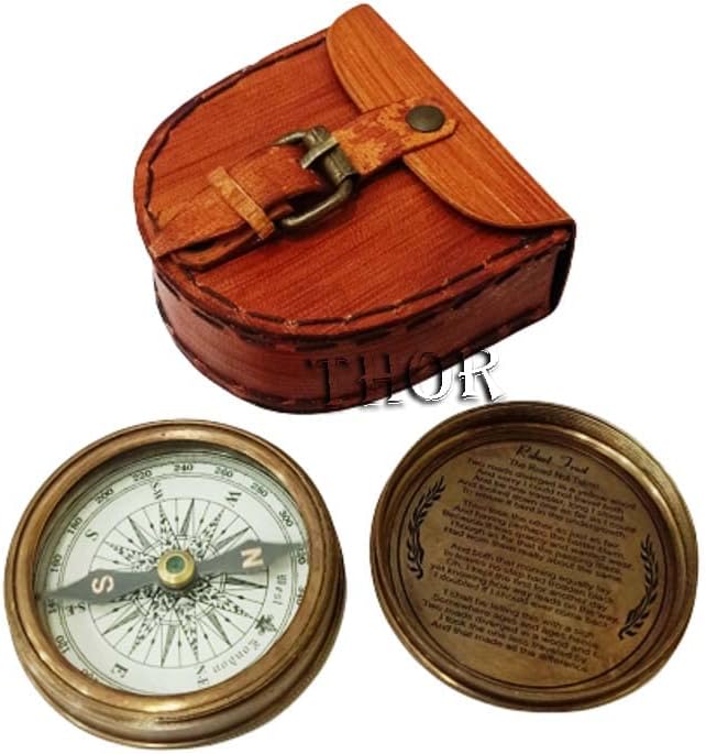 Portable Brass Pocket Compass – Travel-Friendly Gift Idea for Men