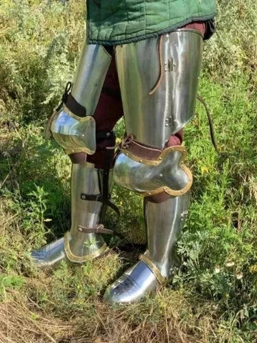 Wearable medieval Ringwraith leg armor set for cosplay or display