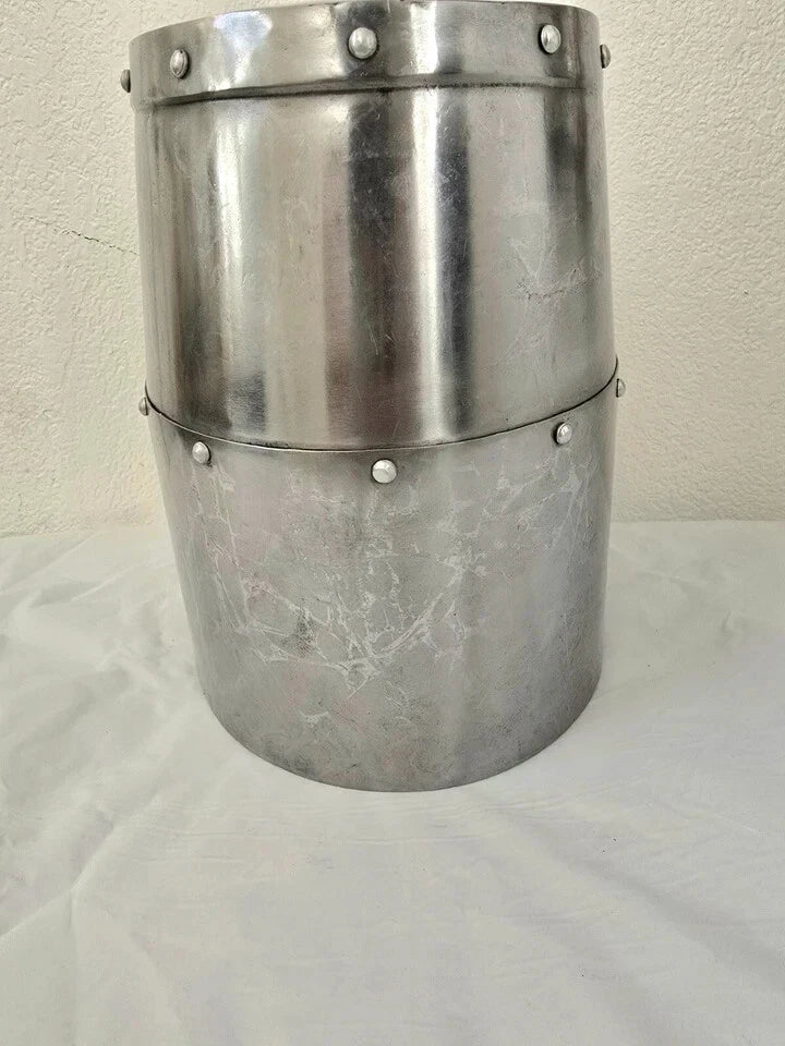 Medieval Templar Crusader Great Helmet – LARP Steel Armor