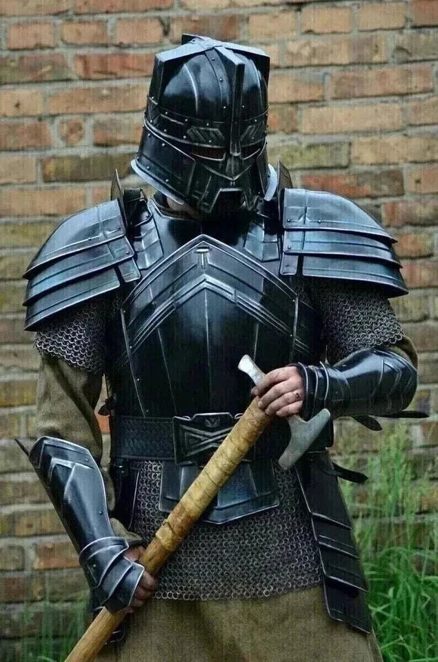 Handcrafted Medieval Knight Steel LARP Armor Suit – Full Half Body Warrior Costume Inspired by Dwarf Moria Design