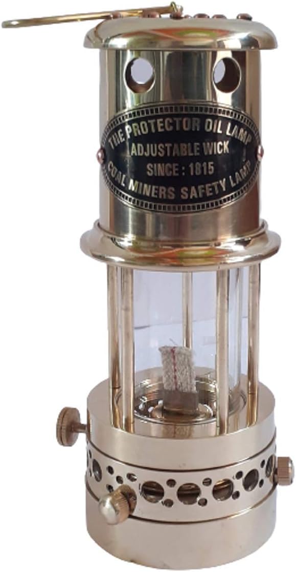 Solid Brass 100% Working Nautical Miner Lamp Oil Ship Lantern Maritime Gift