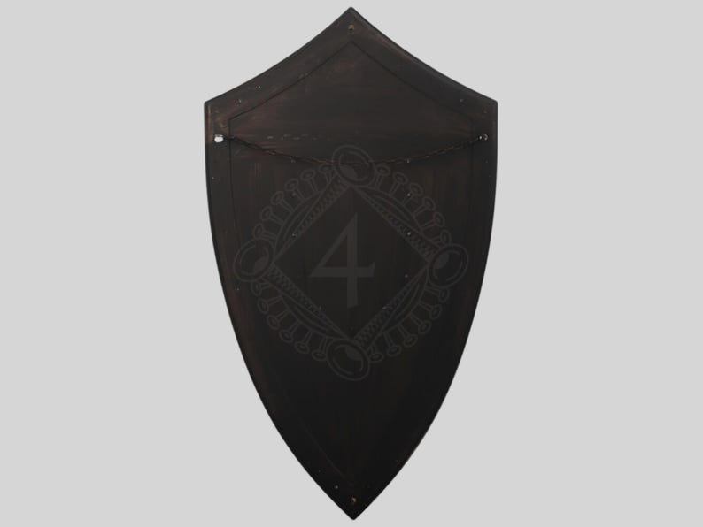 Decorative medieval knight shield made of steel for cosplay and display