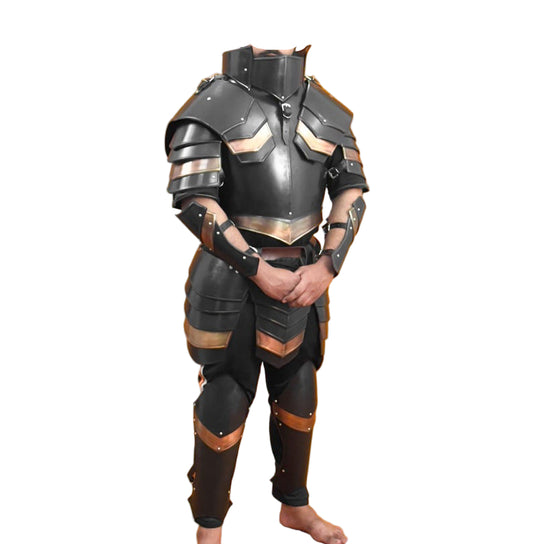 Templar Knight Armor Set full view – complete medieval suit of armor for LARP and cosplay