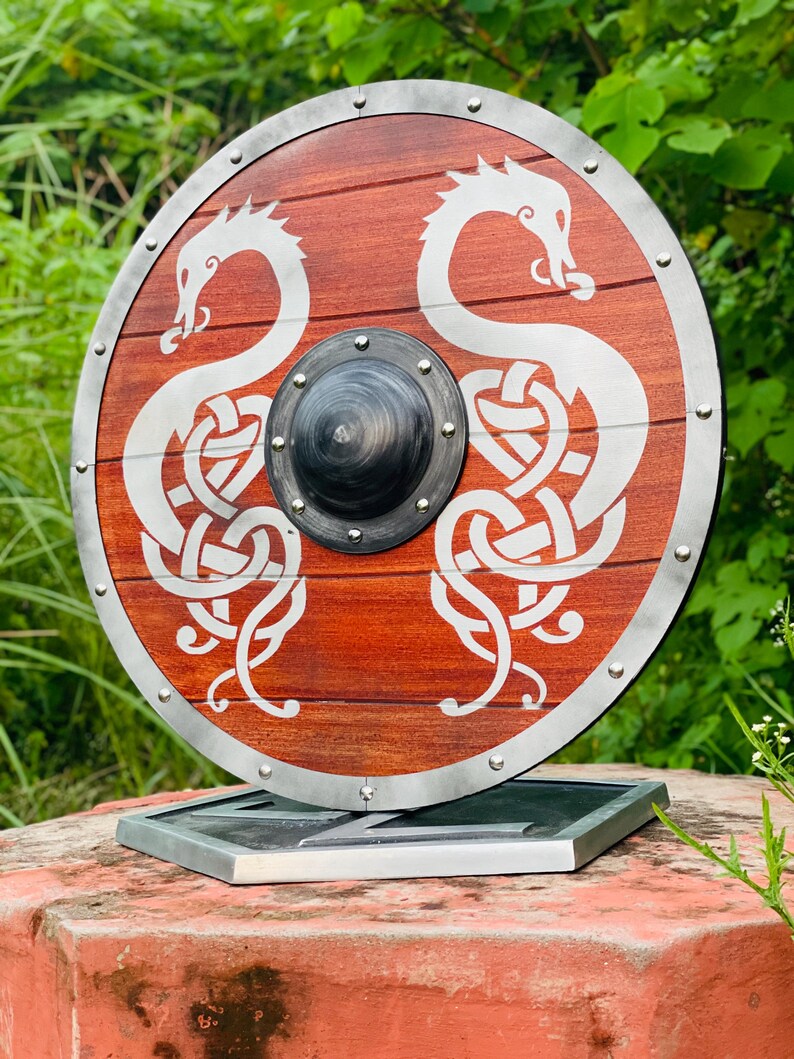 Valhalla Round Viking Shield for reenactment or Norse wall decor