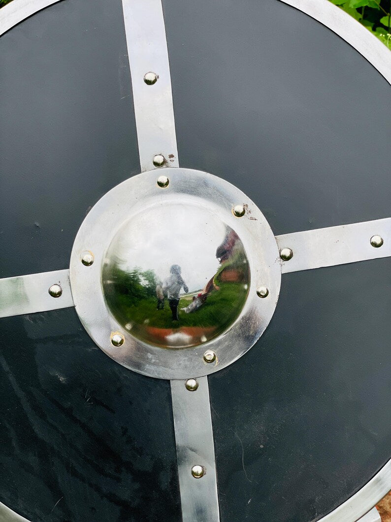 Viking LARP and cosplay shield with authentic battle design