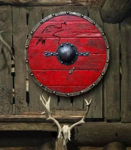 22-inch Viking round shield used as costume or cosplay battle prop
