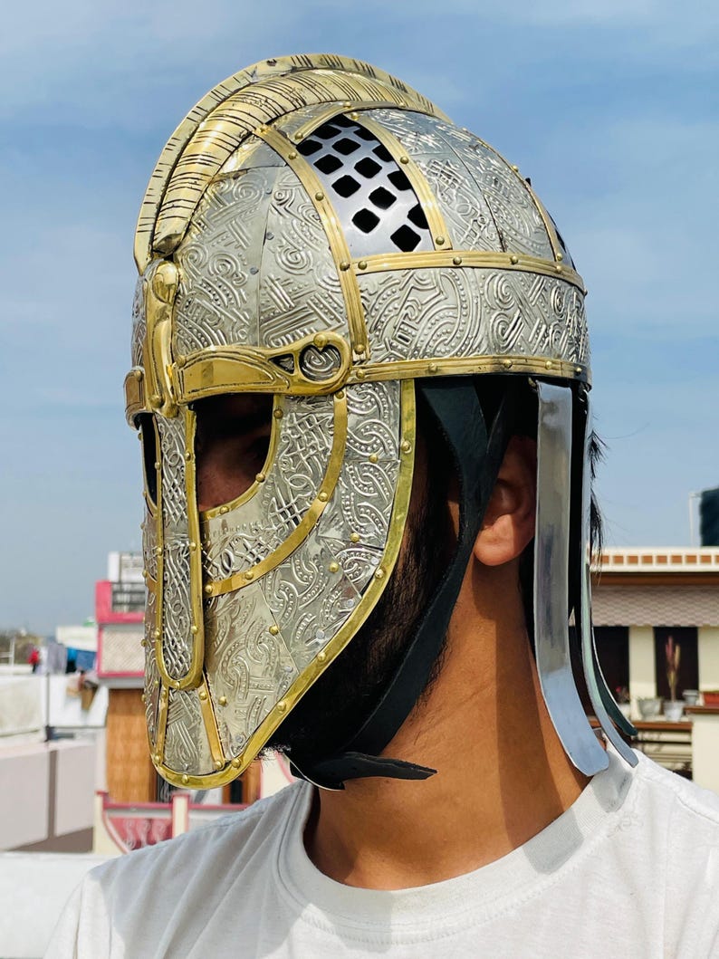 Interior padded liner of Viking Vendel Valsgrade helmet for comfortable fit
