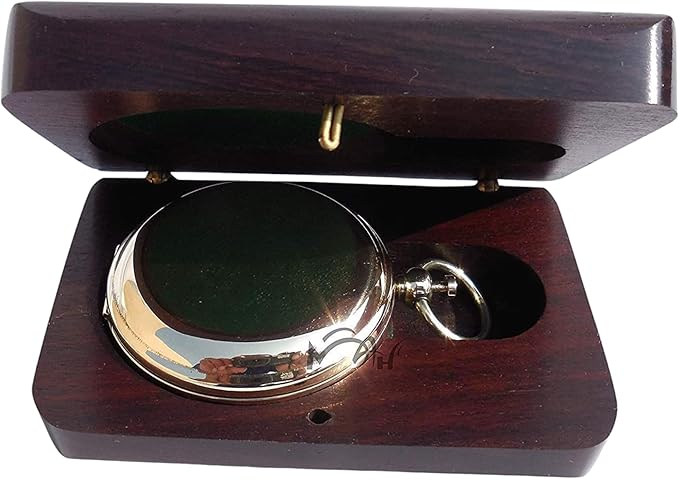 Vintage Personalized Magnetic Compass with Greeting Card – Gift Boxed