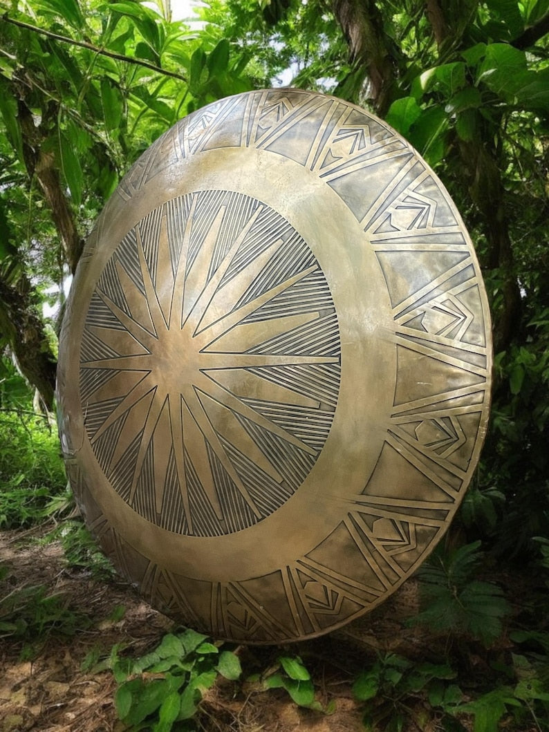 Wonder Woman cosplay shield with display stand for collectors