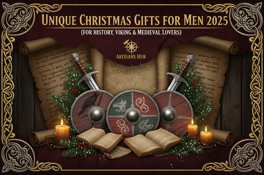 Unique Christmas Gifts for Men 2025 – Viking shields, medieval helmets, brass compasses and historical gift collections