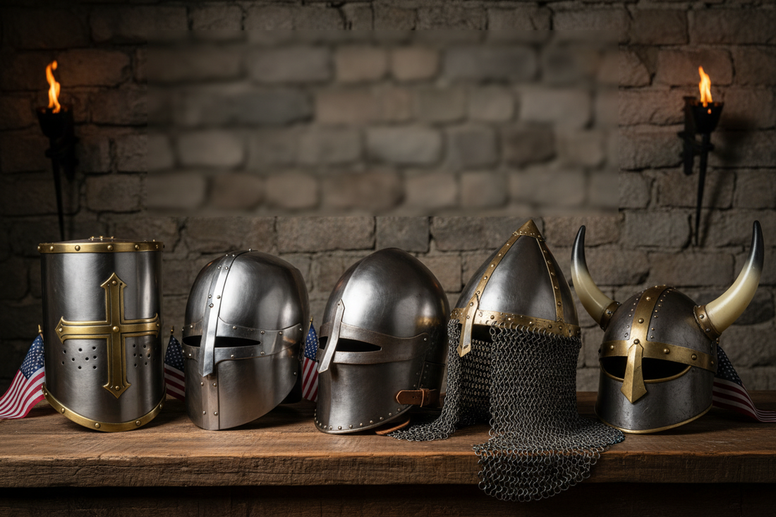Choosing the right helmet is important. Read our Best Medieval Helmets for Combat, LARP & Display guide for expert advice