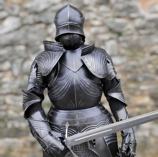 Handcrafted Gothic Knight Full Body Armor Suit – Medieval Steel Warrior Costume for LARP and Cosplay