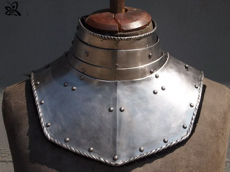 Handcrafted medieval steel gorget neck armor for LARP and reenactment by Artisans Hub