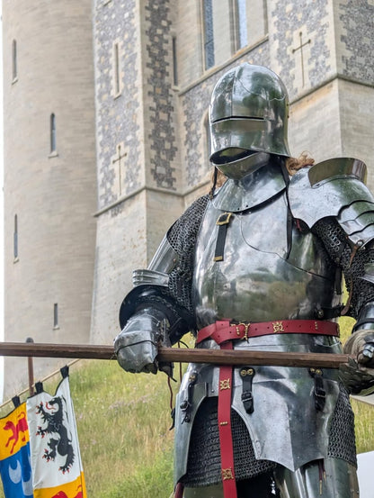 15th Century Gothic Knight Armor with Steel Plate Construction