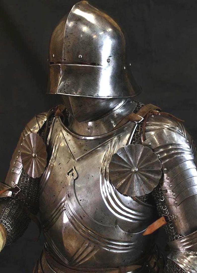 15th-Century Gothic Plate Armor with Sallet Helmet