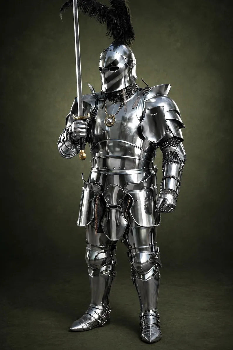 Hand-forged Medieval Barbuta helmet with adjustable visor for LARP and reenactment