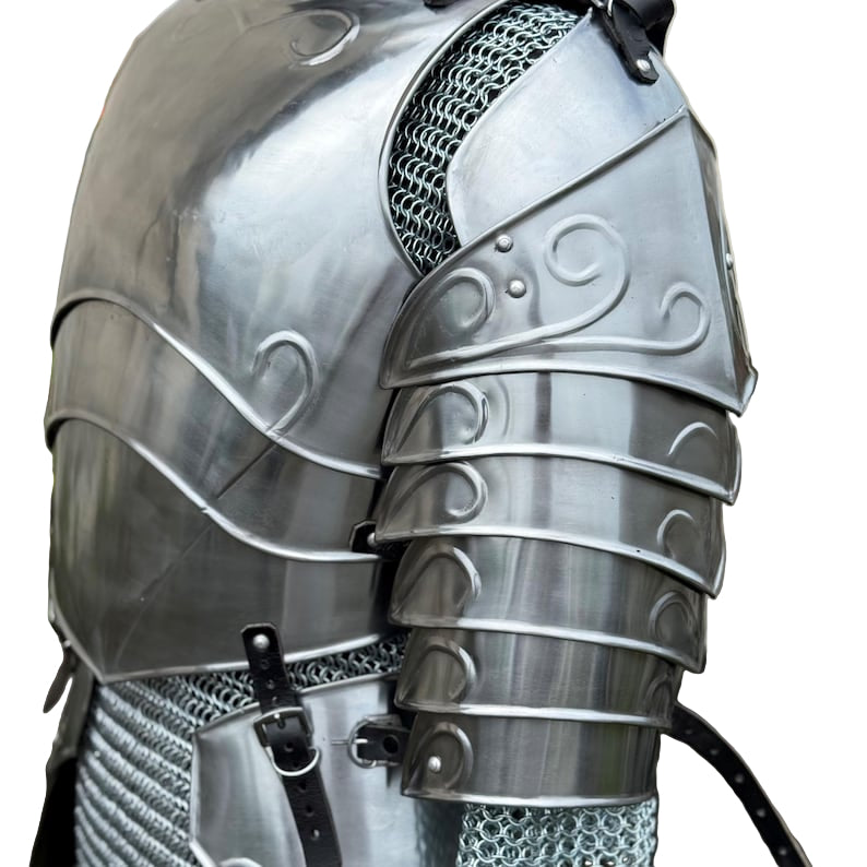 Adjustable pauldrons from Epic Elven Queen Armor – versatile LARP armor for fantasy warriors