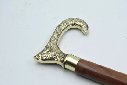Antique-style nautical wooden walking stick cane – perfect gift for men