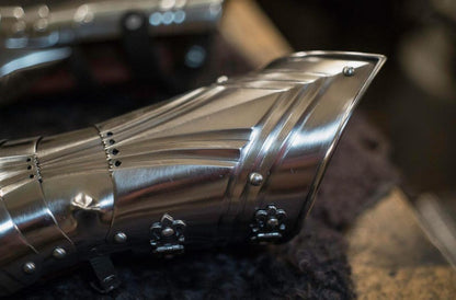 Medieval Armor Gloves Set being worn – Perfect for LARP & Reenactment