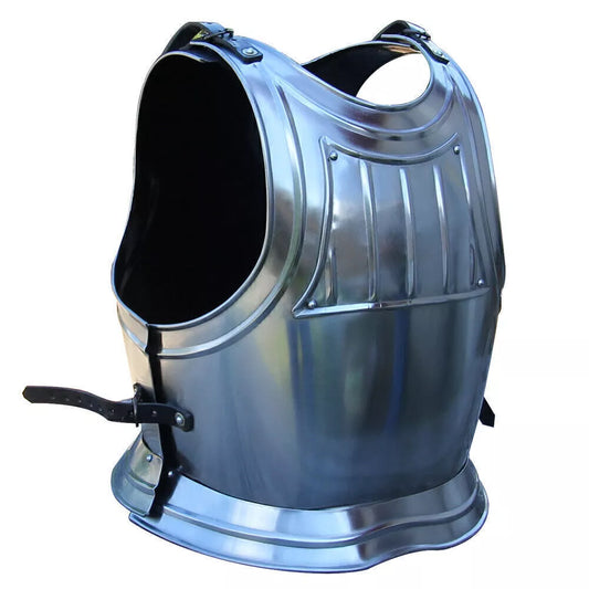 Artisans Hub European medieval Gothic breastplate with polished finish – full view

