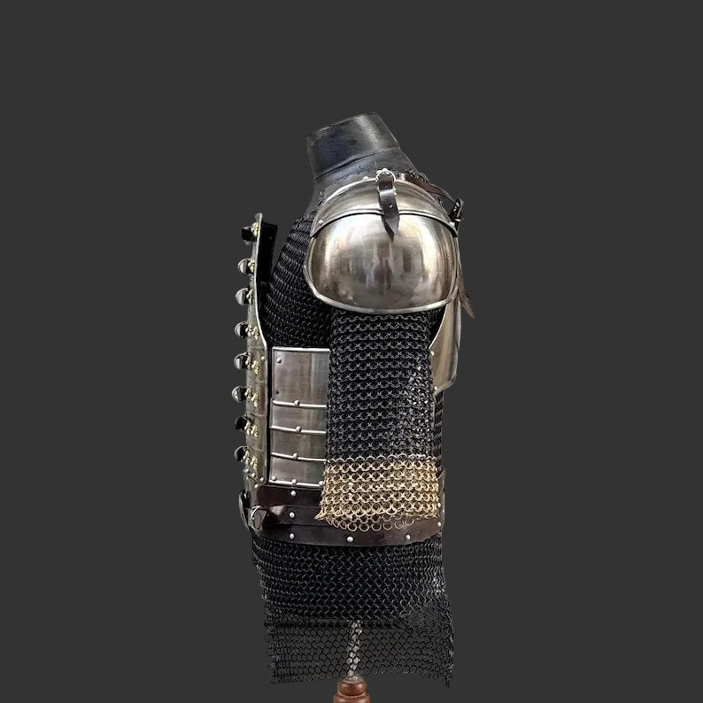 Authentic Handmade Medieval Lamellar Armor Steel Hauberk for historical display home décor and reenactment