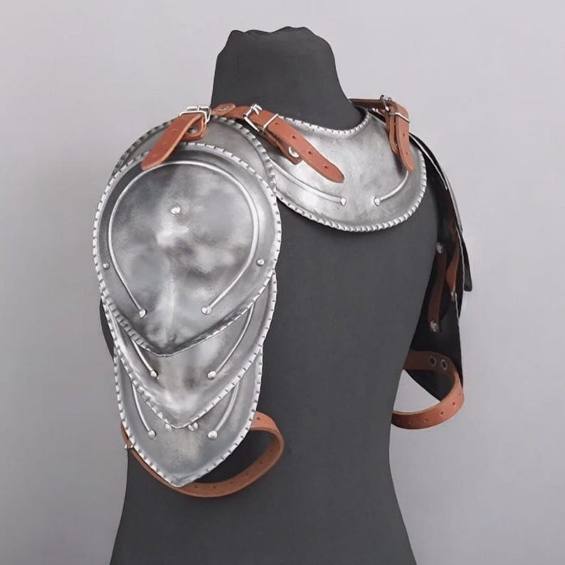 Authentic medieval shoulder plate used in renaissance fairs and historical reenactments