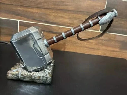 Side angle of 16-inch Avengers Endgame Thor hammer cosplay prop