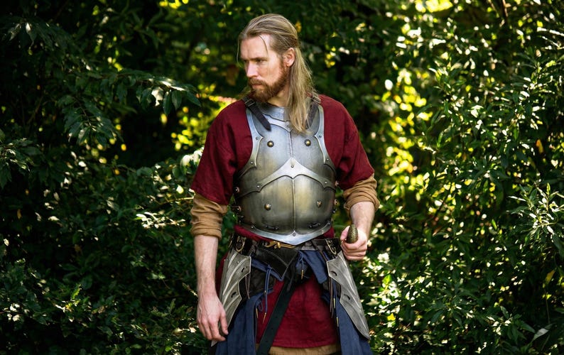 Complete Barbuta Armor Set | Includes Helmet, Pauldrons, Cuirass, Tassets, and Arm Guards