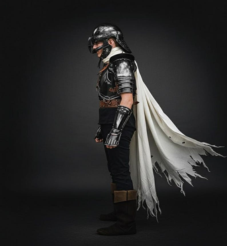 Berserker armor with adjustable leather straps for secure fit