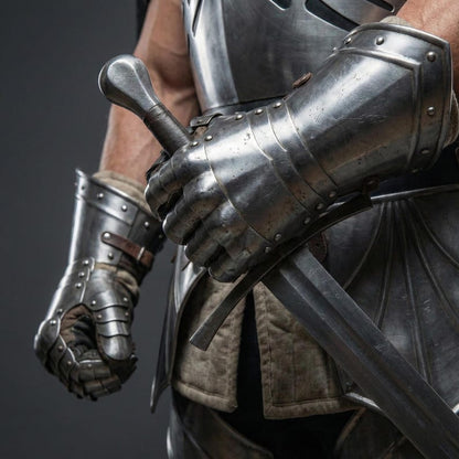 Black Ice Full Costume Armor Set in Action | Ideal for LARP, Historical Reenactments, and Fantasy Cosplay