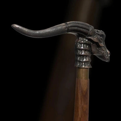 Brass dragon handle wooden folding cane walking stick with nautical style